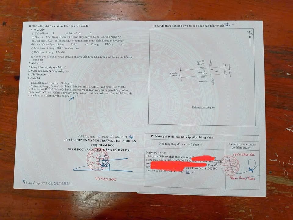 Đất nền Nghi Lộc 150m² giá 3.8 tỷ - Đất thổ cư 100%, tiềm năng đầu tư!