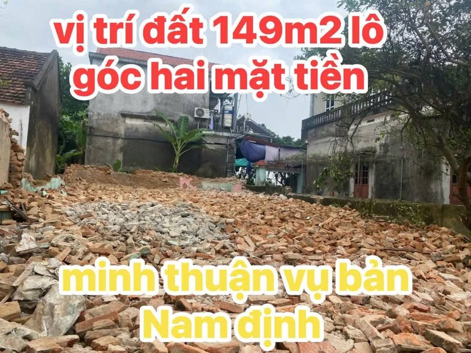 Đất Nền Lô Góc Minh Tân, Vụ Bản, Nam Định - 149m² Giá 520 Triệu