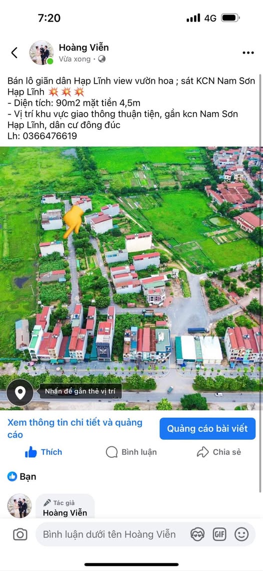 Đất Nền Hạp Lĩnh - 90m² - View Vườn Hoa, Sát KCN Nam Sơn