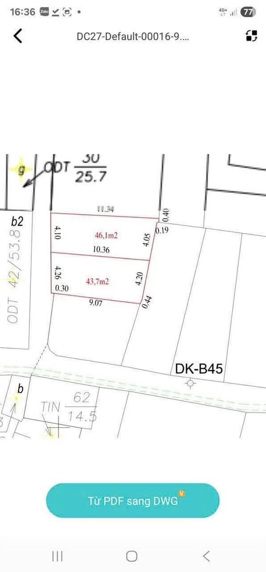 Đất nền Đồng Kỵ Từ Sơn 46m² giá chỉ 1,x tỷ - Tiềm năng tăng giá vượt trội!