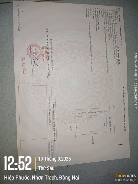 Bán Đất Thổ Cư 360m² Xã Nam Phúc Thăng, Hà Tĩnh - Sổ Đỏ Chính Chủ