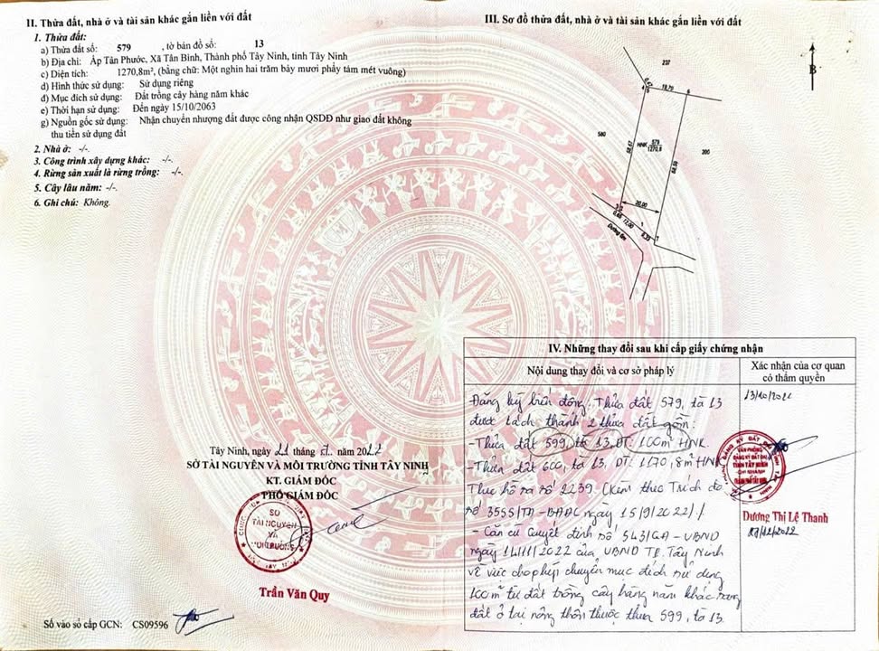 Đất Vườn 1200m² Xã Tân Bình, Tây Ninh - Mặt Tiền Rộng 20m, Giá 1.4 Tỷ