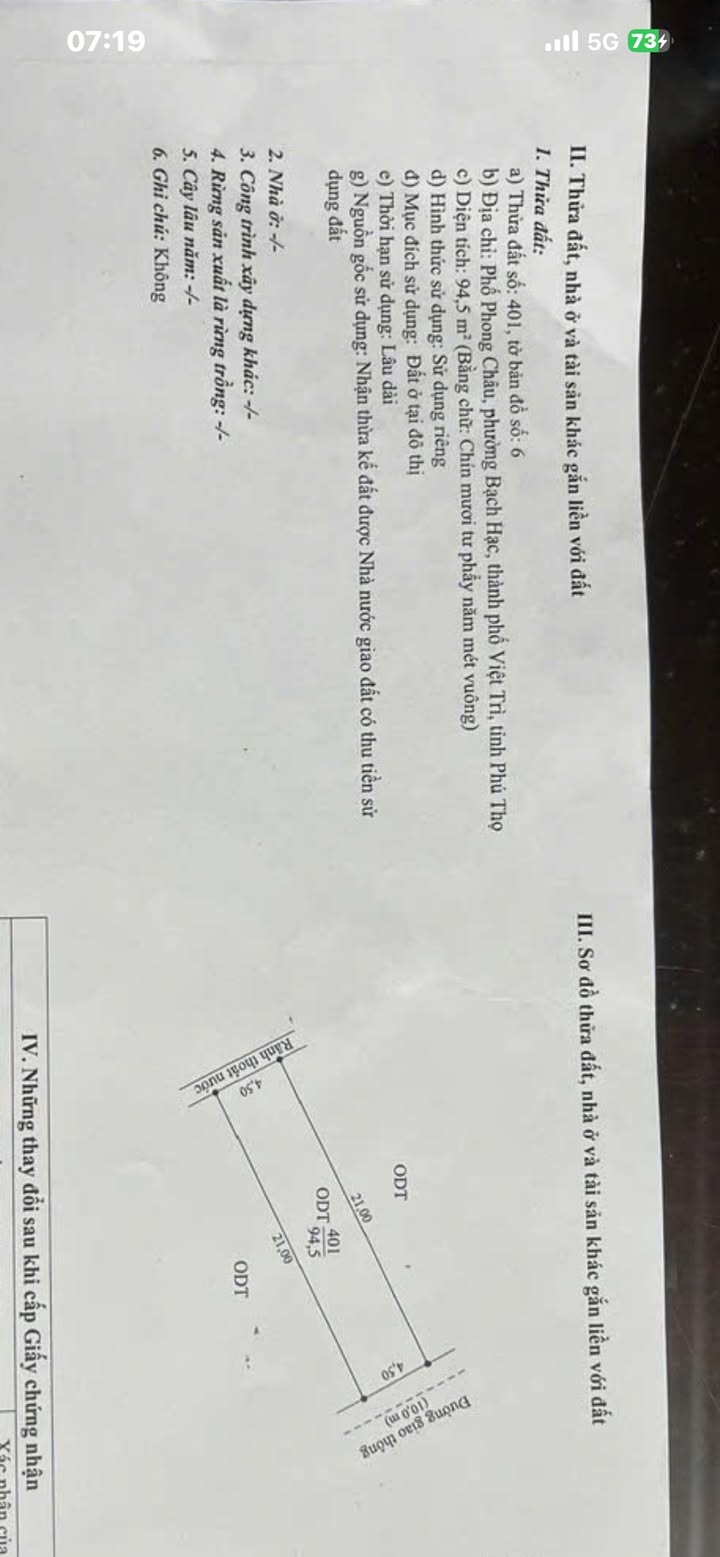 Đất Nền Phong Châu, Việt Trì 95m² - Đất Thổ Cư 100%, Tiềm Năng Kinh Doanh!