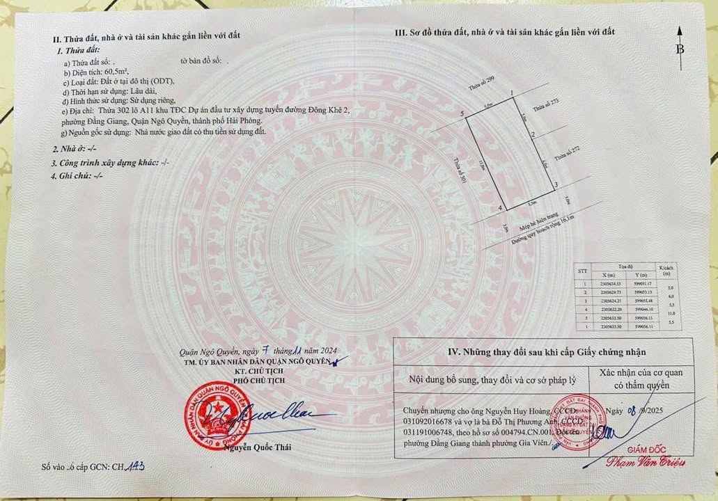 Đất nền TDC Đông Khê 2, Ngô Quyền 60.5m² - Tiềm năng tăng giá vượt trội!