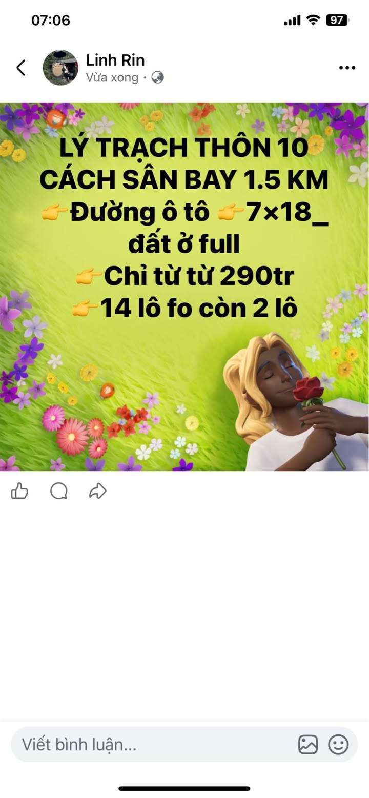 Đất nền Thôn 10 Lý Trạch 126m² chỉ 290 triệu - Sổ đỏ chính chủ