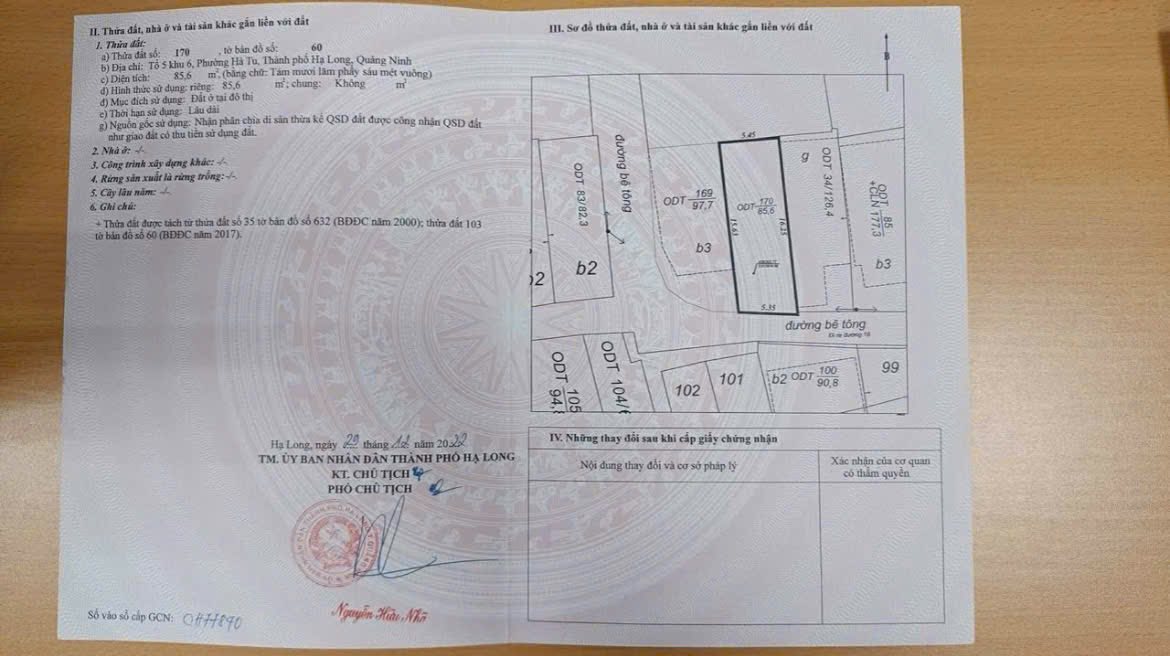 Đất nền Hà Tu Hạ Long 85m² - Tiềm năng tăng giá!