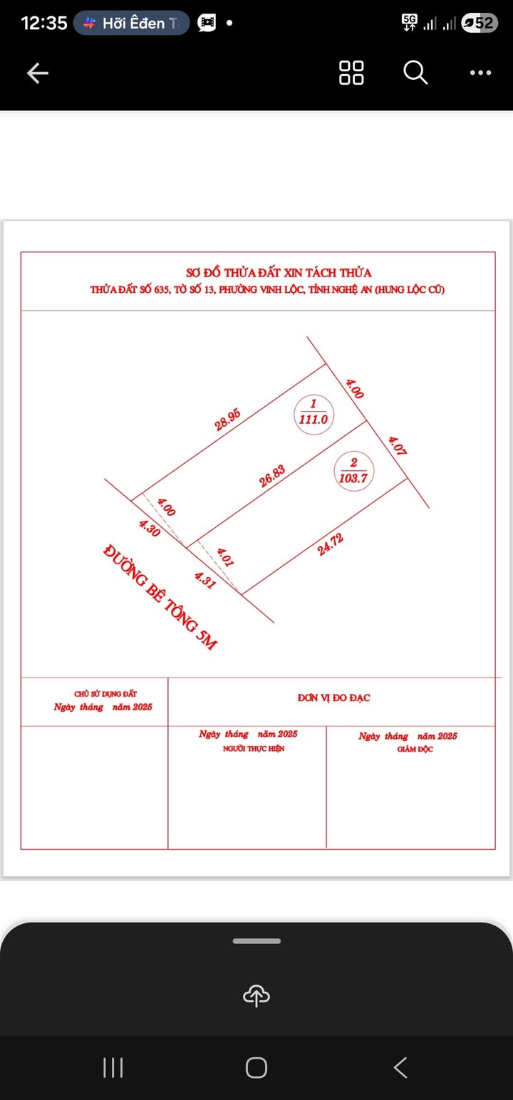 Đất Nền F0 Vinh Lộc (TP Vinh) 103-111m² - Sổ Đỏ Sẵn Sàng