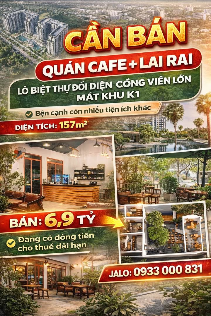 Shophouse Cafe Khu K1 Phan Rang 6.9 tỷ - Dòng tiền ổn định!