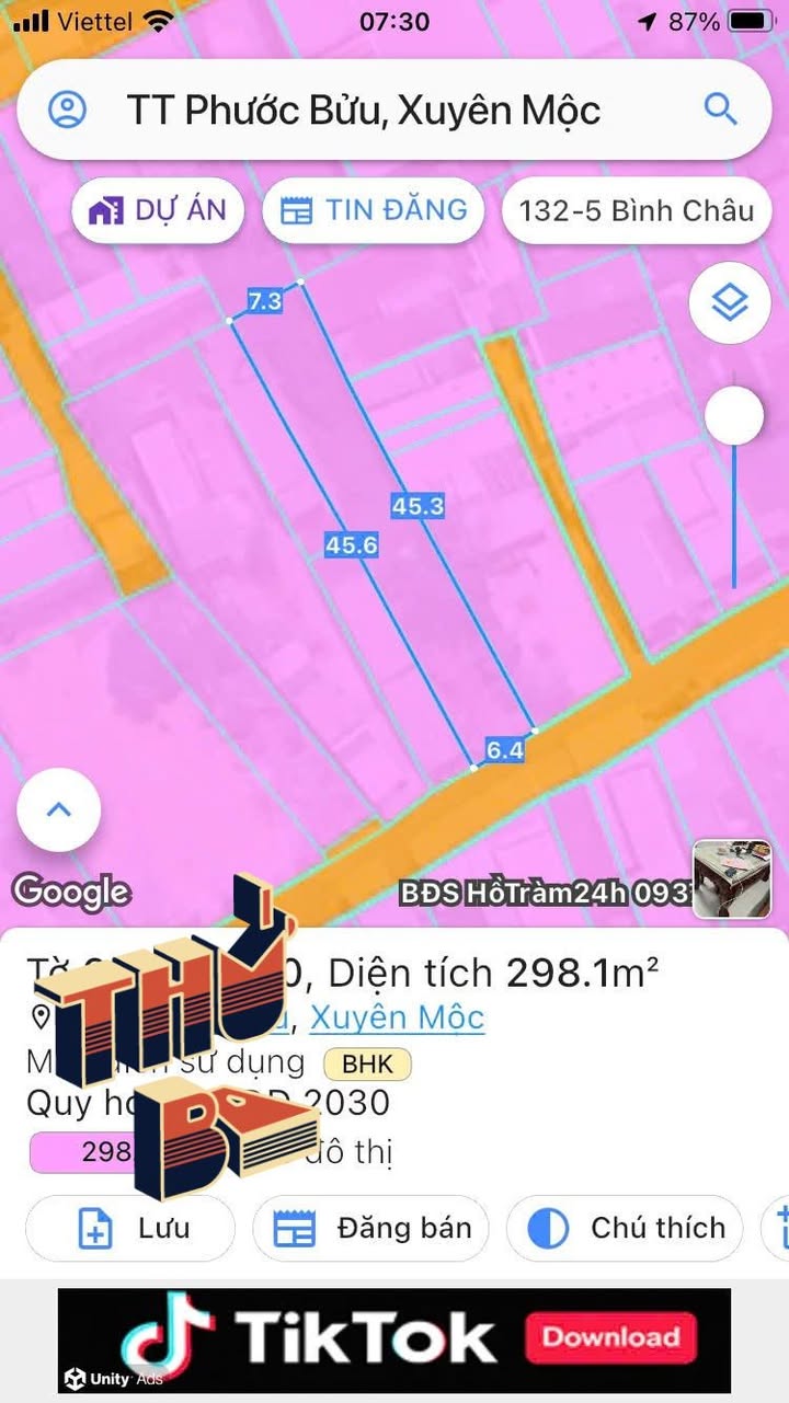 Đất nền Thị trấn Phước Bửu 292m² - Đất thổ cư 100%!