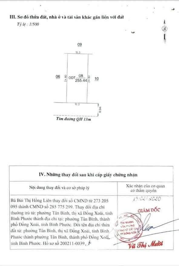 Đất nền Hớn Quản 250m² giá 2.6 tỷ - Sổ đỏ chính chủ!