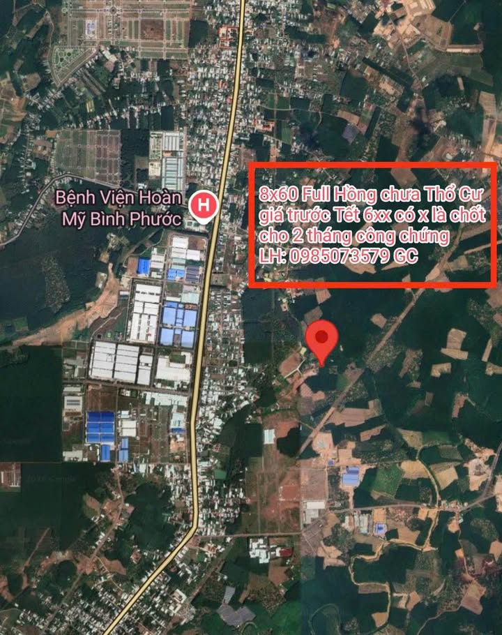 Đất nền Chơn Thành Bình Phước 960m² giá 1 tỷ - Tiềm năng tăng giá vượt trội!