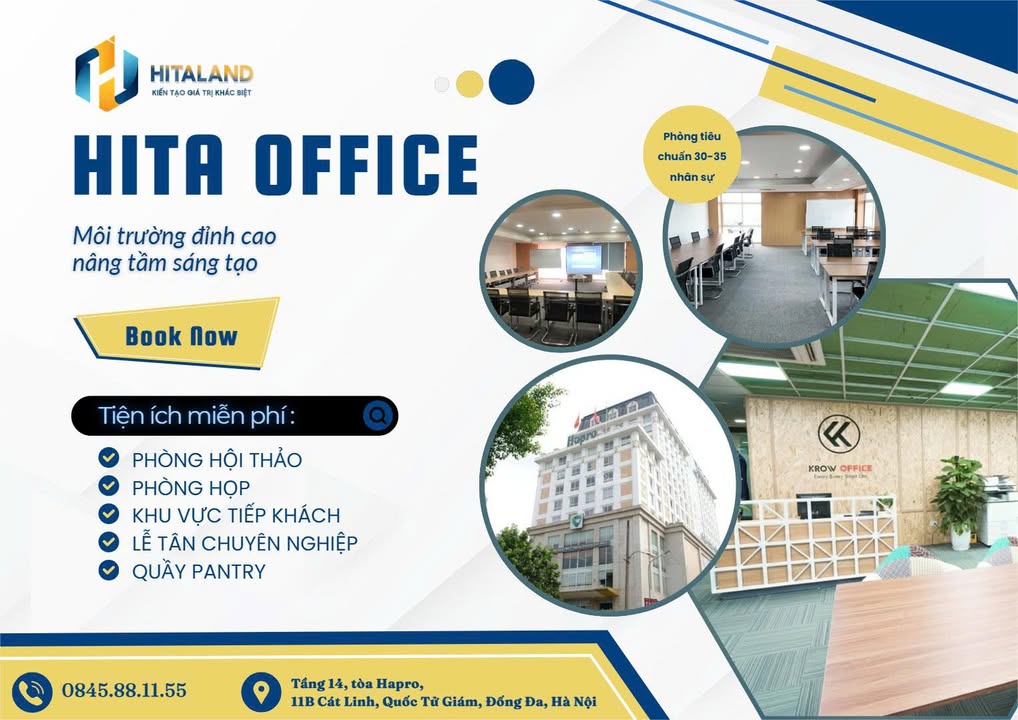 Văn phòng Krow Office Hoàn Kiếm - Vị trí trung tâm, view đẹp!