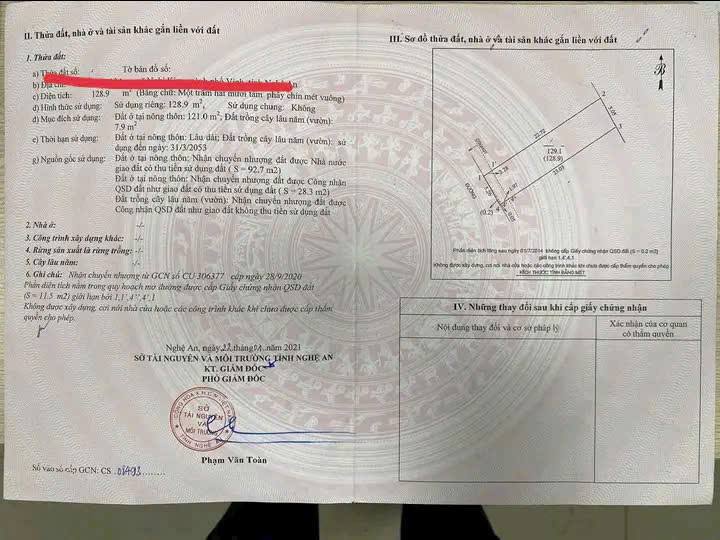 Đất nền 128.9m² Khối 13A Nghi Kim, TP Vinh - Sổ đỏ chính chủ!