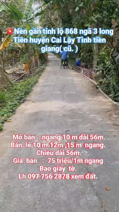 Đất nền Long Tiên, Cai Lậy 1120m² - Pháp lý rõ ràng!