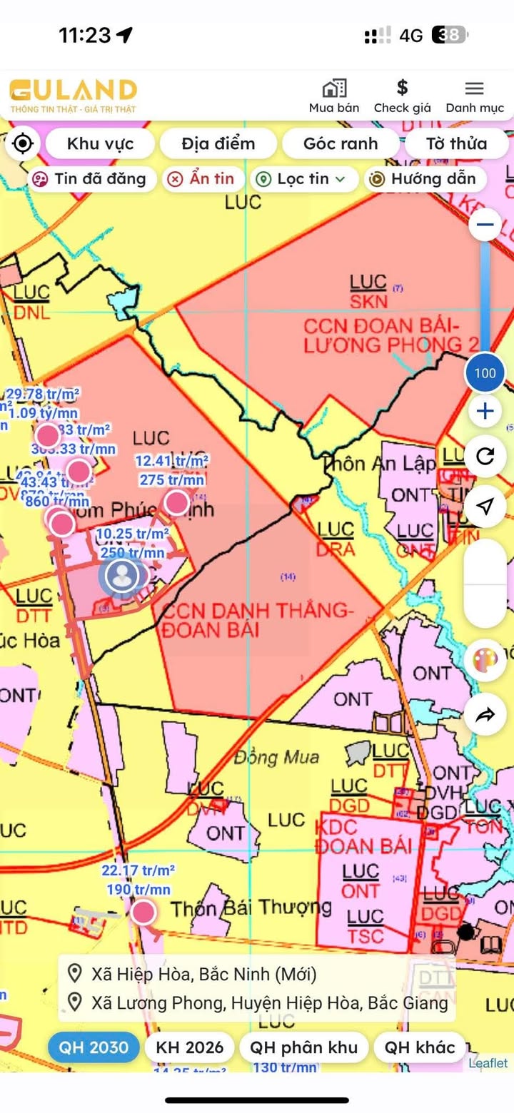 Đất nền 137m² H. Hiệp Hòa, Bắc Giang - 3 Mặt Tiền, Ô Tô Tận Nơi