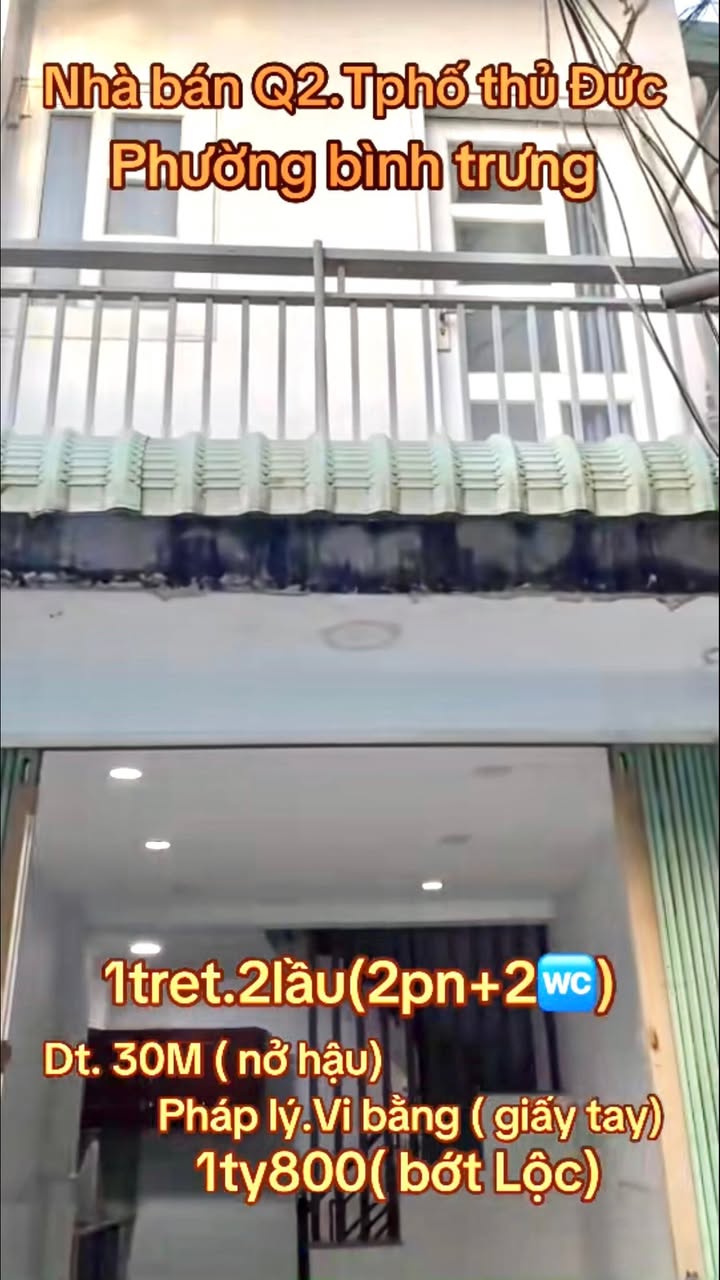 Nhà Riêng Bình Trưng Tây 30m² giá 1.8 tỷ - Giá tốt hiếm có!