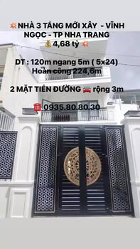 Nhà Vĩnh Ngọc Nha Trang 120m² 4.68 tỷ - Chính chủ bán