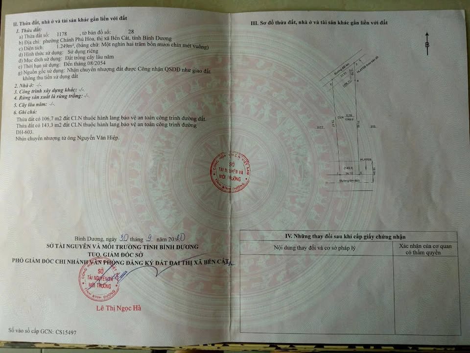 Đất nền Bến Cát, Bình Dương 1250m² - Tiềm năng tăng giá vượt trội!