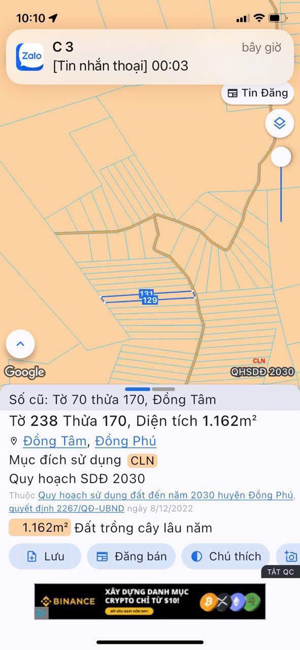Đất nền Đồng Tâm, Đồng Phú 432m² giá 120 triệu - Đầu tư sinh lời!