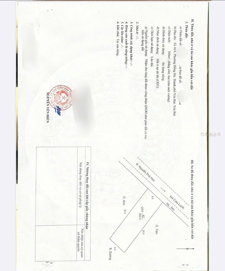 Đất Mặt Tiền Nguyễn Thái Học, TP Yên Bái 200m² - Kinh Doanh Đắc Địa