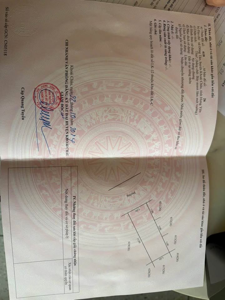 Đất nền Đông Tảo, Khoái Châu 75m² - Sổ đỏ chính chủ, ô tô vào tận nơi!