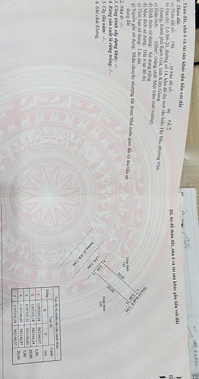 Bán Đất KĐT Tây Bắc, Rạch Giá 100m² - Sổ Đỏ Thổ Cư, Giá 1.75 Tỷ