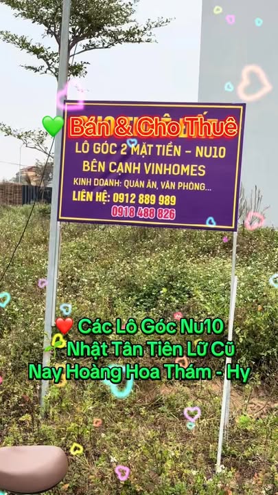 Cho thuê đất góc 2 mặt tiền NU10, Thái Bình - Kinh doanh đắc lợi