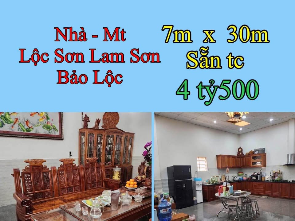 Nhà Mặt Tiền Lam Sơn, Bảo Lộc - 392m², 4.5 Tỷ, Sẵn Sổ Đỏ, Xe Hơi