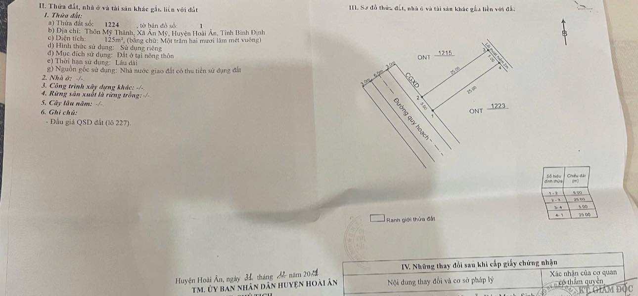 Đất nền Ân Hảo Tây, Hoài Ân 125m² - Tiềm năng tăng giá cao!