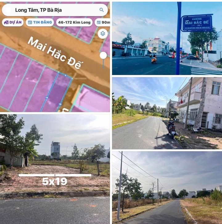 Đất nền Bà Rịa 94.5m² - 3 mặt tiền, full thổ cư, giá 2 tỷ hơn