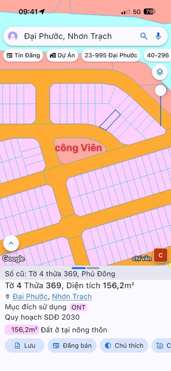 Đất nền Đại Phước 156m² - Sổ đỏ sẵn, Đối diện công viên!