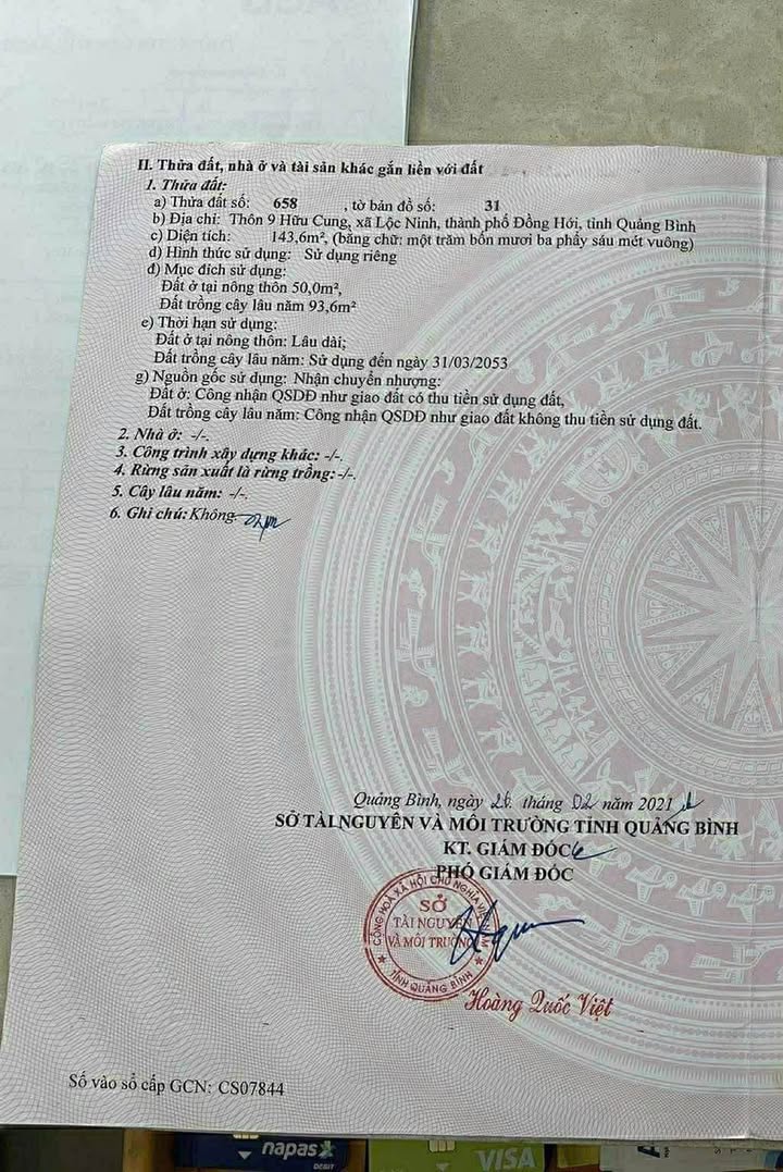 Đất Lộc Ninh - Đồng Hới 147m²: Sổ XD50, Ô tô tránh, Giá 1.4 tỷ