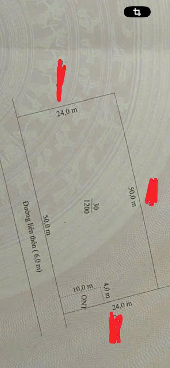 Đất nền Thanh Hóa - 1200m² thổ cư, mặt tiền 50m, giá nhỉnh 1 tỷ