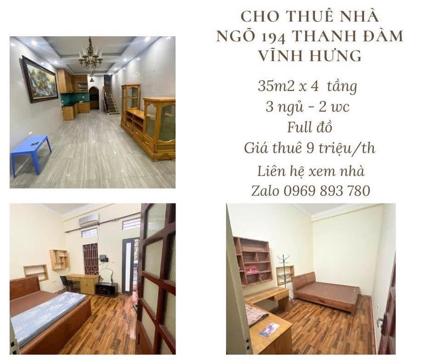 Cho thuê nhà Vĩnh Hưng Hoàng Mai 9-12 triệu - Sẵn sàng ở ngay