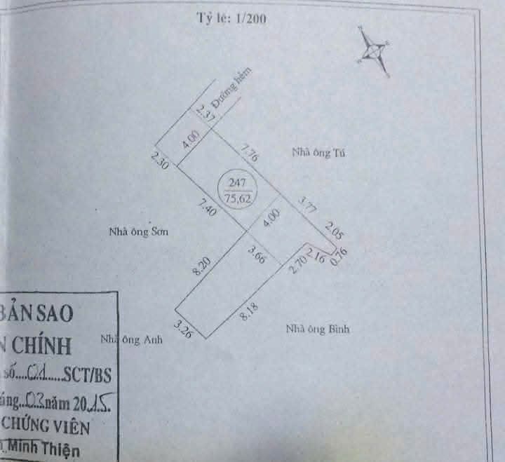 Bán nhà Trần Hưng Đạo Quy Nhơn 75m² giá 2.25 tỷ - Chính chủ, nở hậu