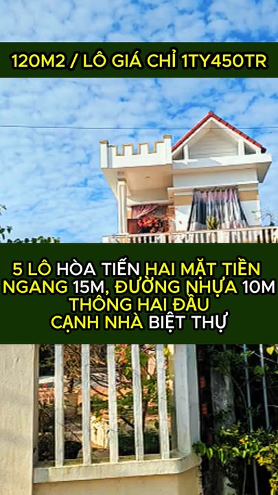 Bán Gấp 5 Lô Đất Hòa Tiến Đà Nẵng 120m² - Sổ Hồng Riêng, Giá Sốc 1.4 Tỷ