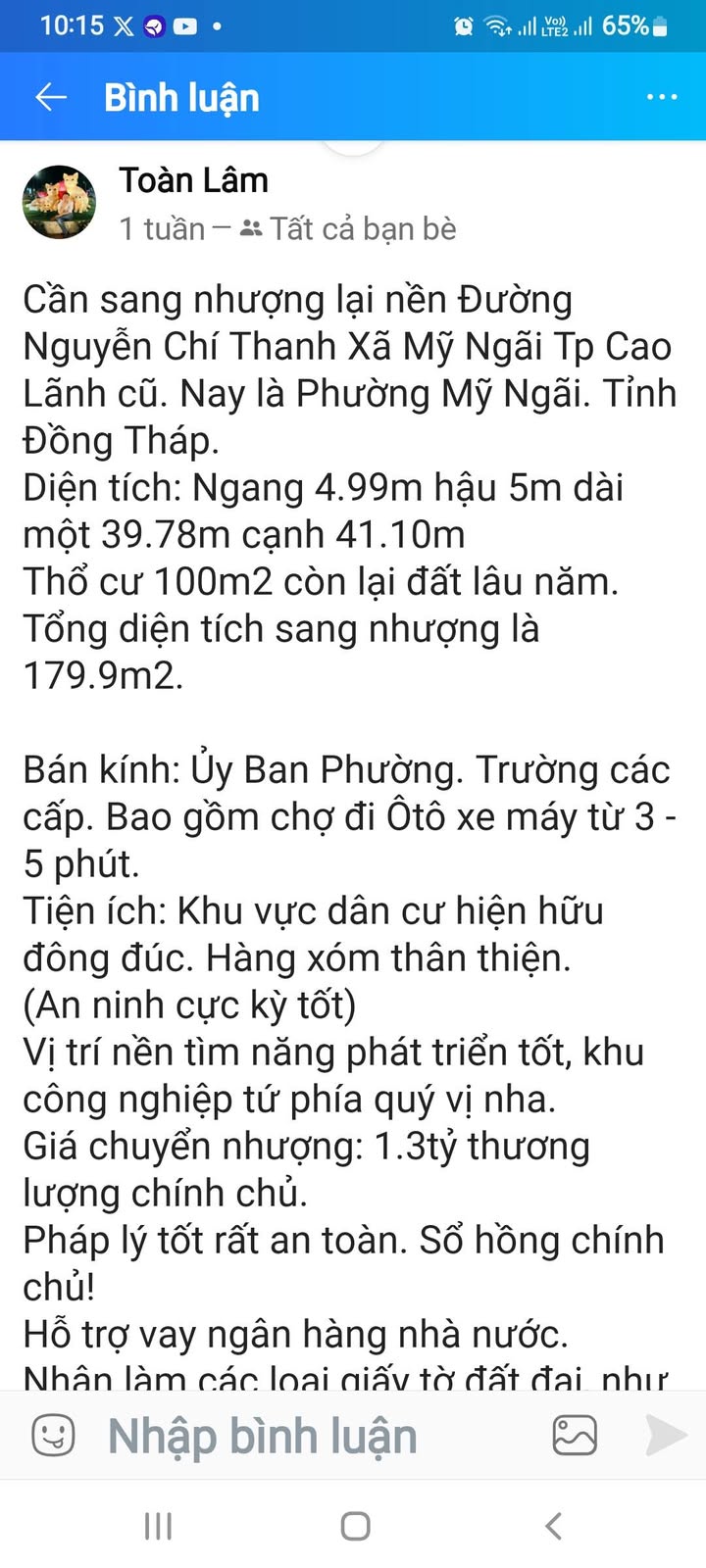 Đất Nền Hồng Ngự 200m² - Sổ Đỏ Chính Chủ, Giá 1.299 Tỷ