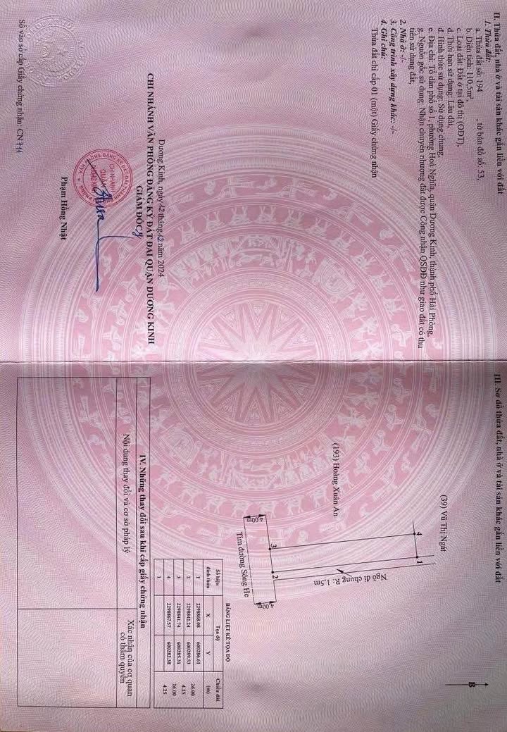 Đất nền Dương Kinh 110.5m² - Tiềm năng tăng giá vượt trội!