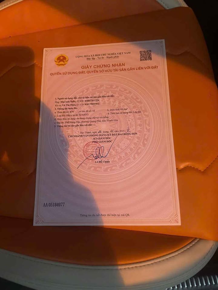 Đất Nền Quảng Phú, Thanh Hóa 69m² - Sổ Đỏ Full Thổ Cư, Giá Đầu Tư
