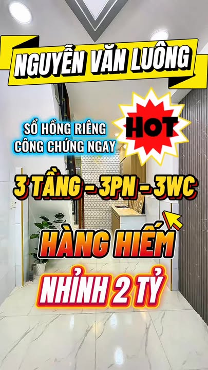 Bán nhà Quận 6 Nguyễn Văn Luông 3 tầng giá 2.86 tỷ - Giá tốt hiếm có!