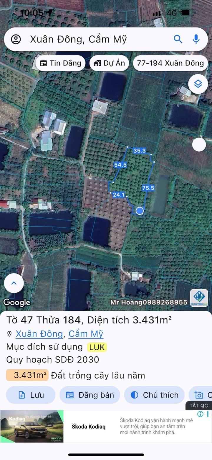 Bán Gấp Đất Vườn 3.5 Sào Sổ Hồng Riêng Xã Xuân Đông, Cẩm Mỹ - 895 Triệu