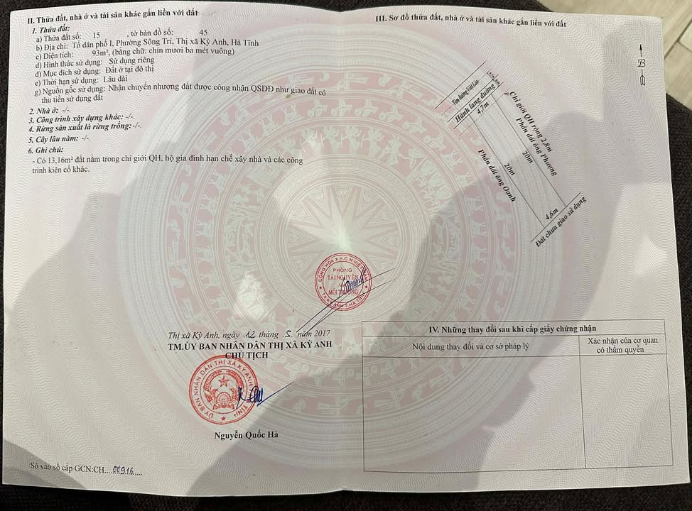 Đất nền Thị xã Kỳ Anh, Hà Tĩnh - 92m² - Ngay Quốc lộ 12C - Giá dưới 3 tỷ