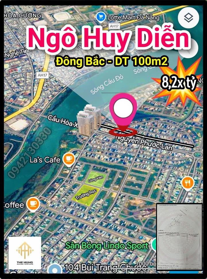 Đất Nền Đảo VIP 1 Ngô Huy Diễn - 100m² Hướng Bắc - Sổ Đỏ Sẵn Sàng