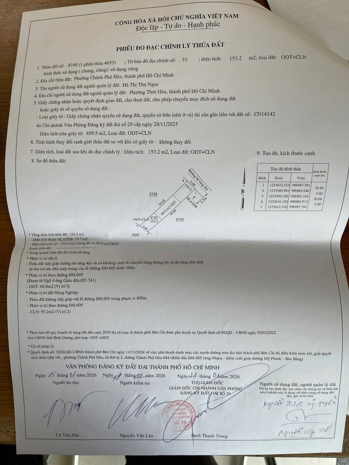 Đất Chánh Phú Hòa, Bến Cát - Mặt tiền 5x30m, 60m² TC, 1.2 tỷ