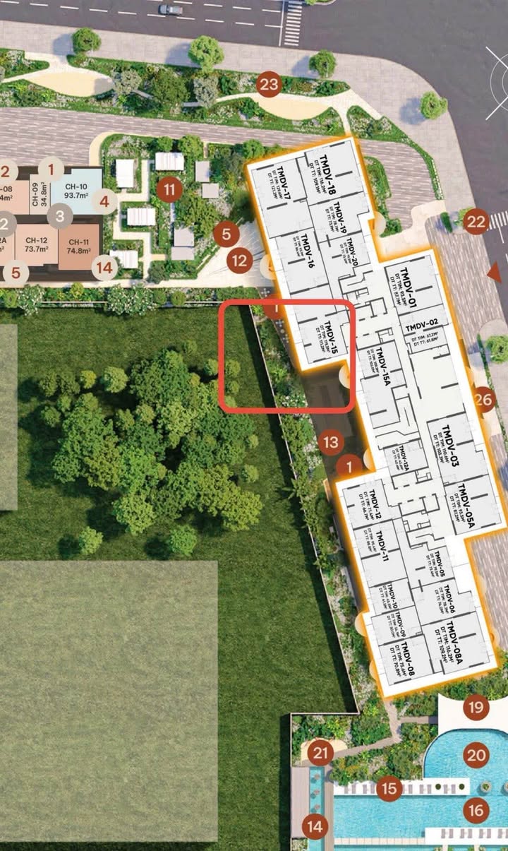 Shophouse Căn Góc Masteri The Lakeside 111m² Giá 15.5 Tỷ - Hướng Đông Nam