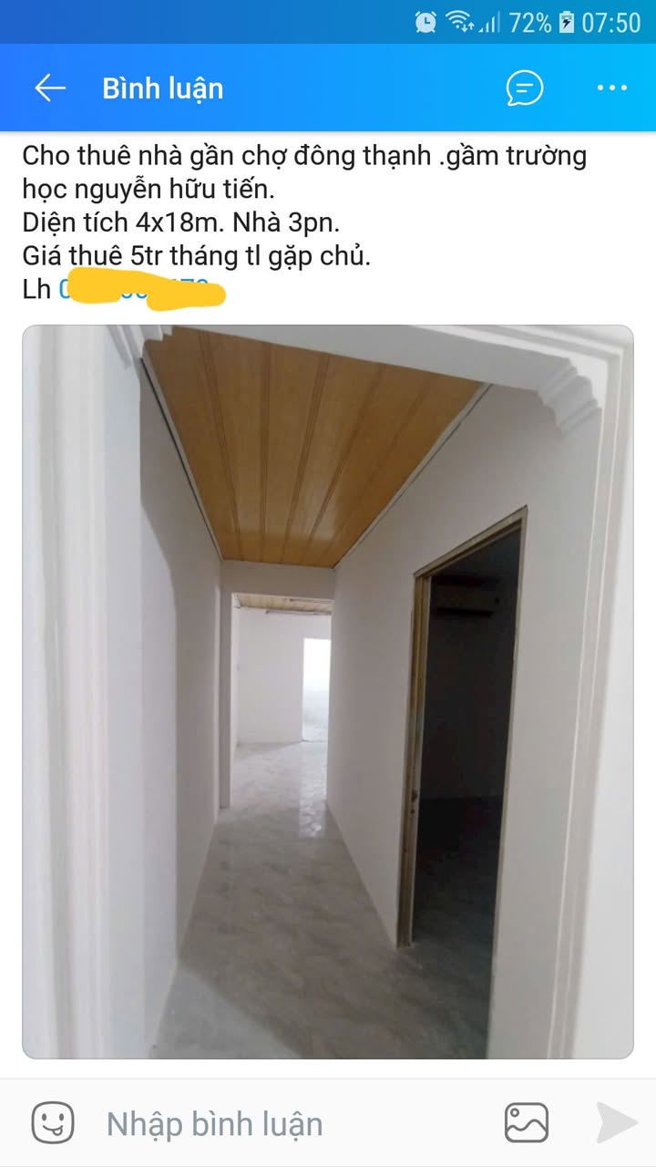 Nhà riêng Hóc Môn 72m² giá 5 triệu - Sẵn sàng ở ngay!