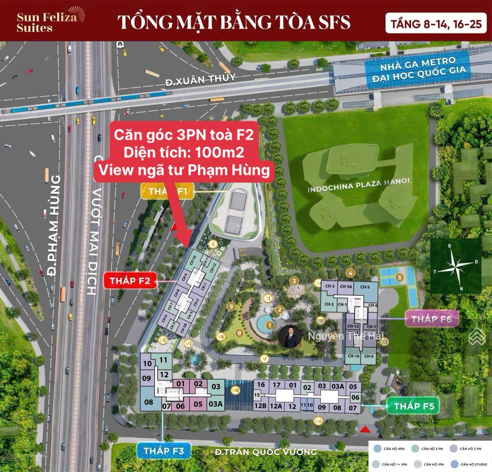 Căn hộ Sun Feliza 100m² Cầu Giấy - Căn góc view đẹp!