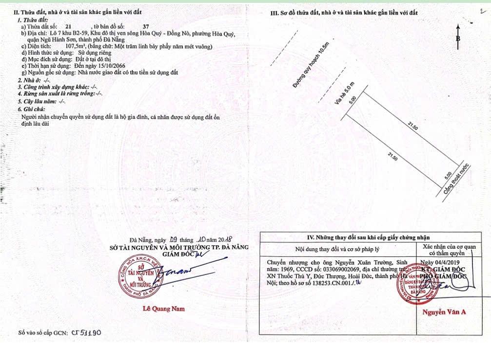 Đất nền Han River Village 215m² Ngũ Hành Sơn - Tiềm năng tăng giá vượt trội!