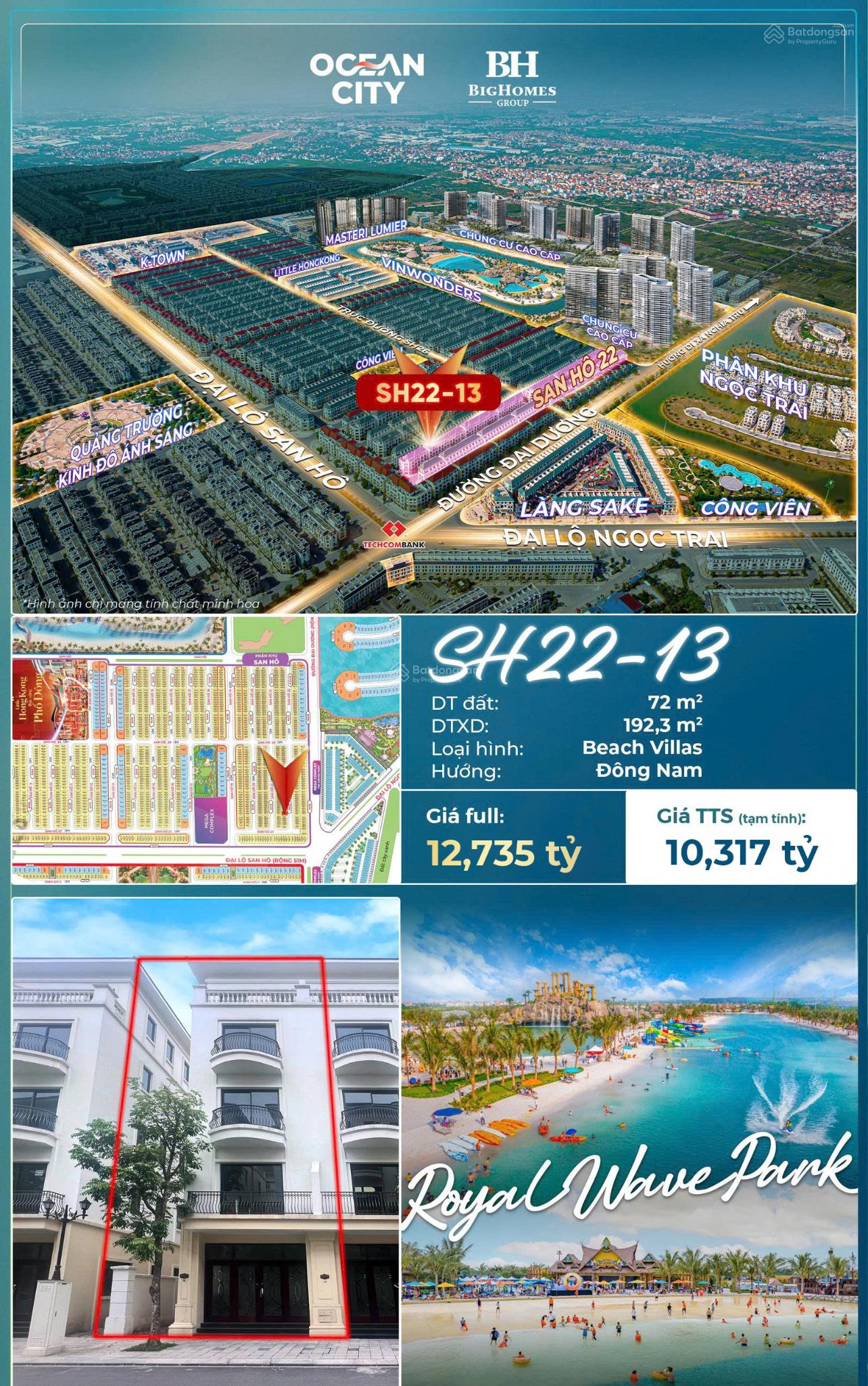 Biệt thự Vinhomes Ocean Park 2, Hưng Yên 72m² - Ô tô vào tận nhà!