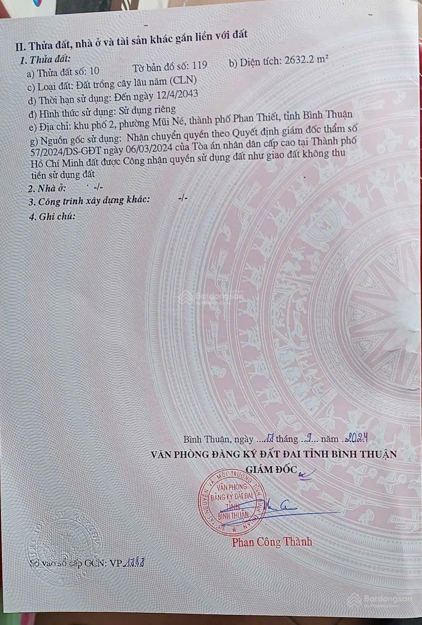 Đất Mặt Biển Phan Thiết 2.632m² - Tiềm Năng Resort/Nhà Hàng Hấp Dẫn